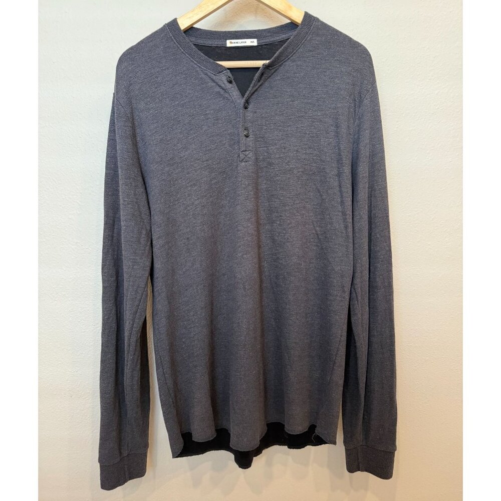 Marine Layer Mens Pullover Long Sleeve Henley Shirt M/L Gray Casual Soft Outdoor